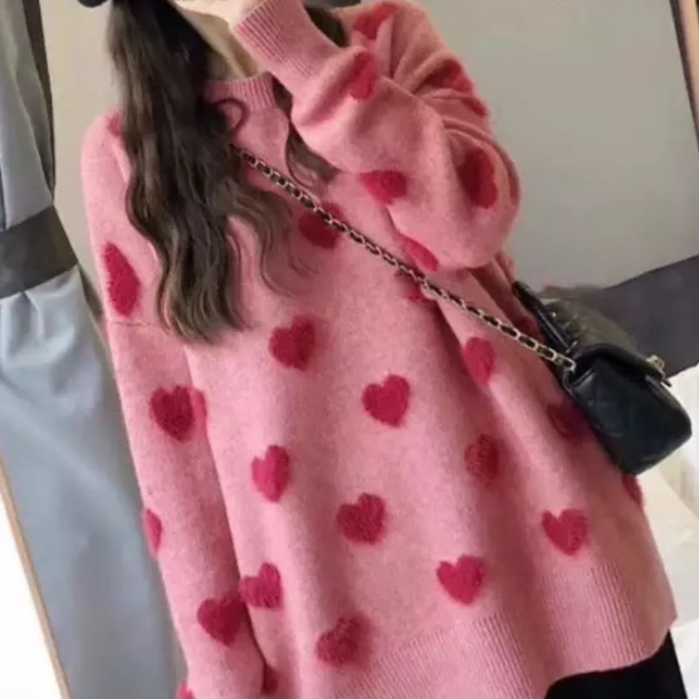 Slim Fit Soft Heart Sweater - Picture 8 of 8